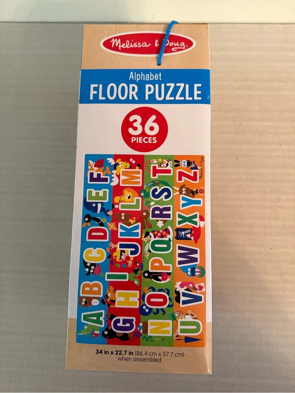 Set of Melissa & Doug Kids Floor Puzzles - Alphabet & United States Map